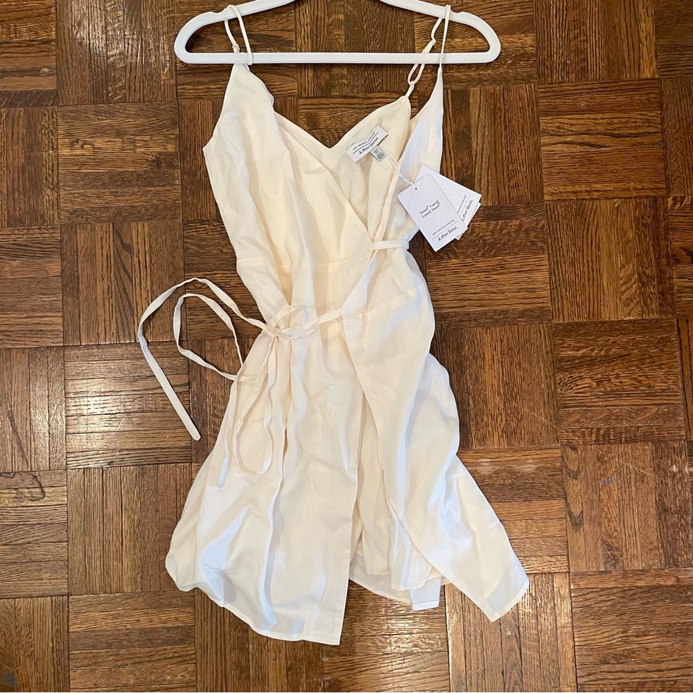 Mini white wrap dress